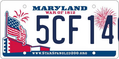 MD license plate 5CF140