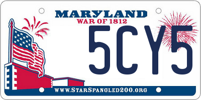 MD license plate 5CY5