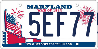 MD license plate 5EF775