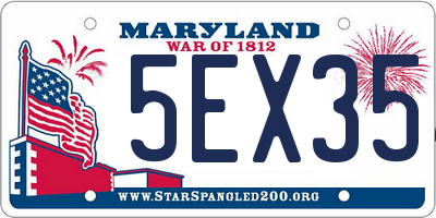 MD license plate 5EX354