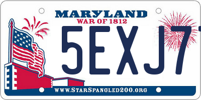 MD license plate 5EXJ77