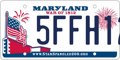 MD license plate 5FFH12