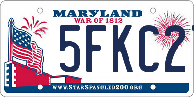 MD license plate 5FKC27