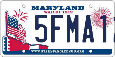 MD license plate 5FMA12