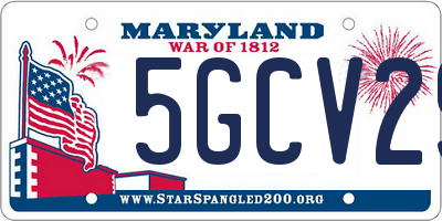 MD license plate 5GCV29