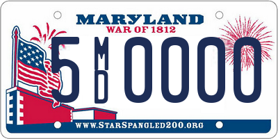 MD license plate 5MD0000