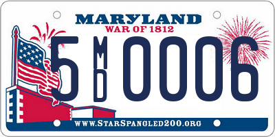 MD license plate 5MD0006