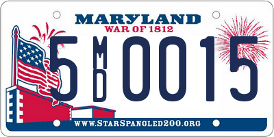 MD license plate 5MD0015
