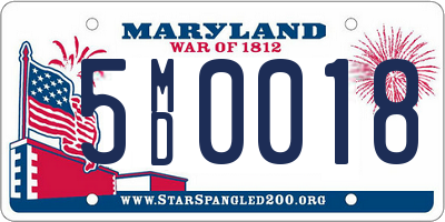 MD license plate 5MD0018