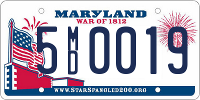 MD license plate 5MD0019