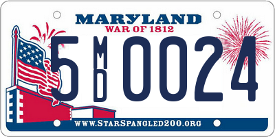 MD license plate 5MD0024