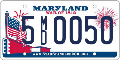 MD license plate 5MD0050