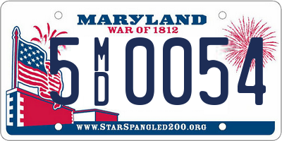 MD license plate 5MD0054