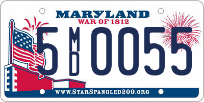 MD license plate 5MD0055