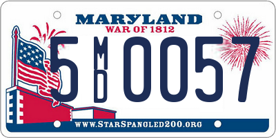 MD license plate 5MD0057