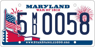 MD license plate 5MD0058