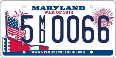 MD license plate 5MD0066