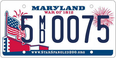 MD license plate 5MD0075