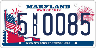 MD license plate 5MD0085