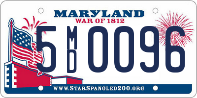 MD license plate 5MD0096