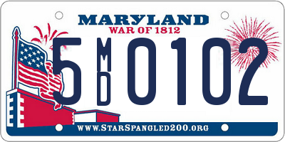 MD license plate 5MD0102