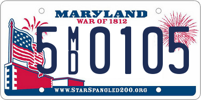 MD license plate 5MD0105