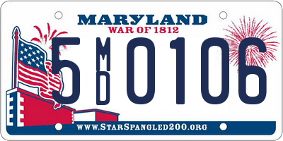 MD license plate 5MD0106