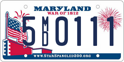 MD license plate 5MD0111