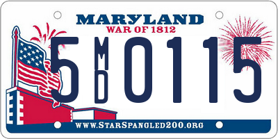 MD license plate 5MD0115