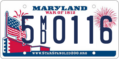 MD license plate 5MD0116