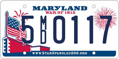 MD license plate 5MD0117