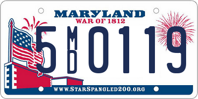 MD license plate 5MD0119