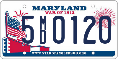 MD license plate 5MD0120