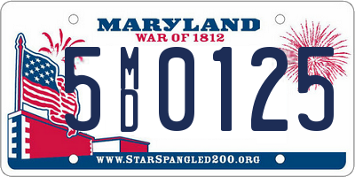 MD license plate 5MD0125