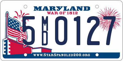 MD license plate 5MD0127