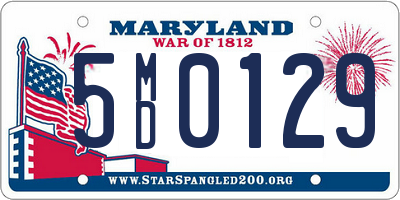 MD license plate 5MD0129