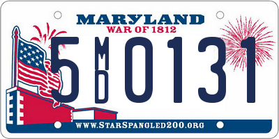 MD license plate 5MD0131