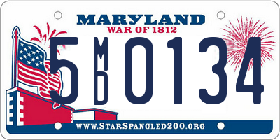 MD license plate 5MD0134