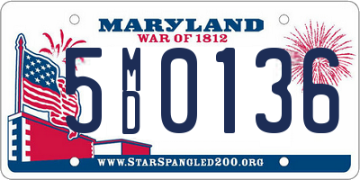 MD license plate 5MD0136