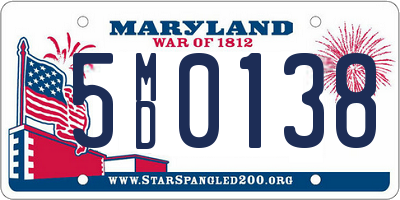 MD license plate 5MD0138