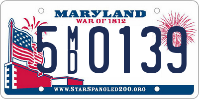 MD license plate 5MD0139