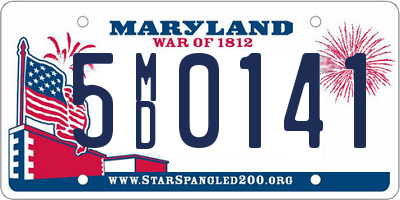 MD license plate 5MD0141