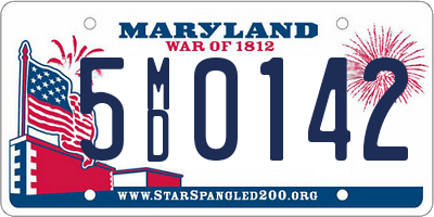 MD license plate 5MD0142