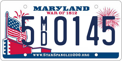 MD license plate 5MD0145