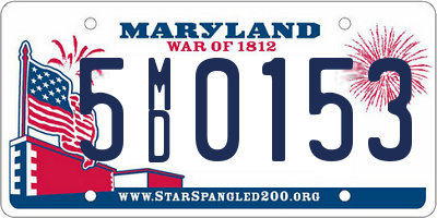 MD license plate 5MD0153