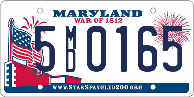 MD license plate 5MD0165