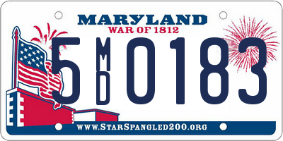 MD license plate 5MD0183