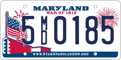 MD license plate 5MD0185