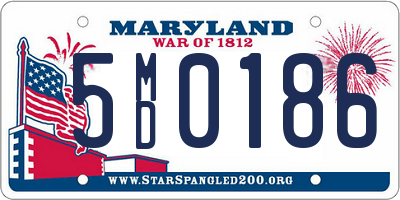MD license plate 5MD0186