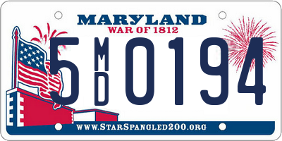 MD license plate 5MD0194